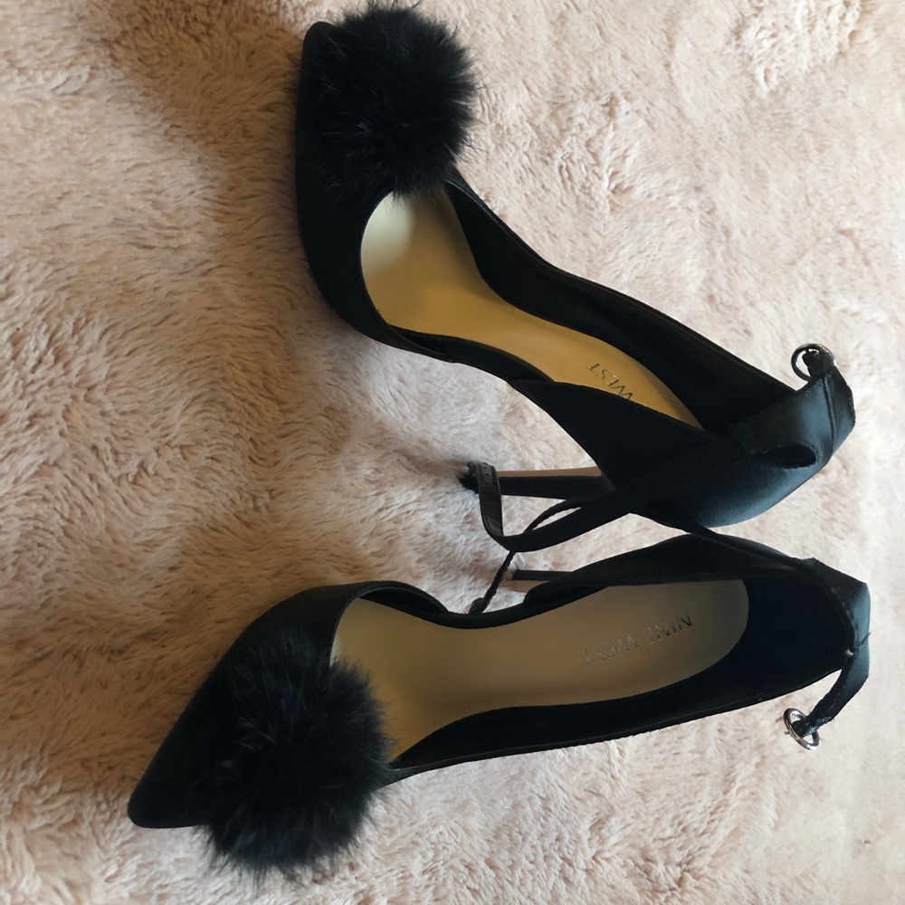 Nine West, size 6, black heels